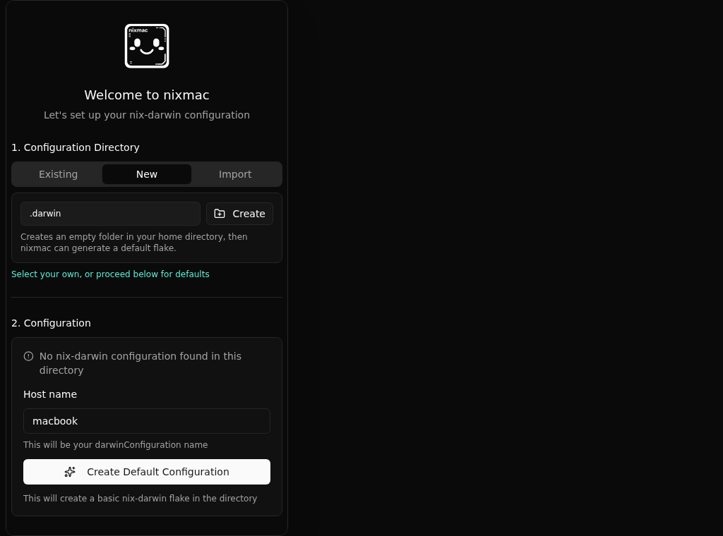 Widget/Steps/SetupStep › Default Config Required